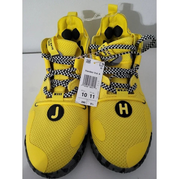 Adidas HARDEN Vol. 6 Impact Yellow Black Basketball Shoes GV9586 700 Size 10